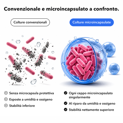 Probiotici Intimi Microincapsulati: Convenzionale e microincapsulato a confronto