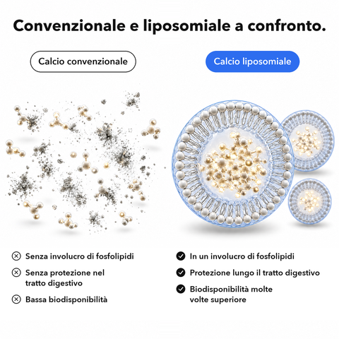 Calcio Liposomiale: Convenzionale e liposomiale a confronto