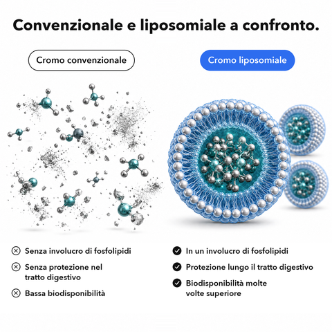 Cromo Liposomiale: Convenzionale e liposomiale a confronto
