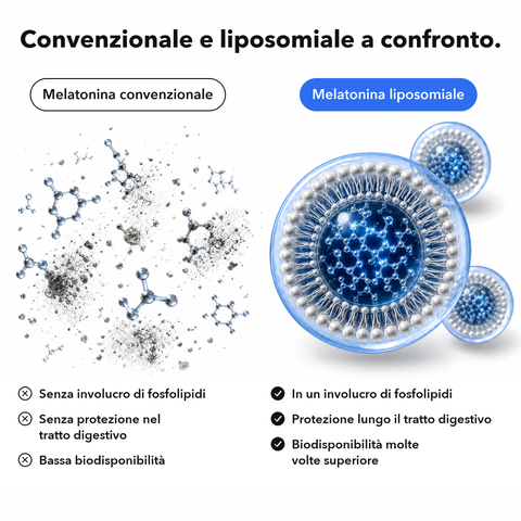 Melatonina Liposomiale: Convenzionale e liposomiale a confronto