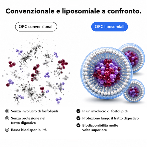 OPC Liposomiale: Convenzionale e liposomiale a confronto