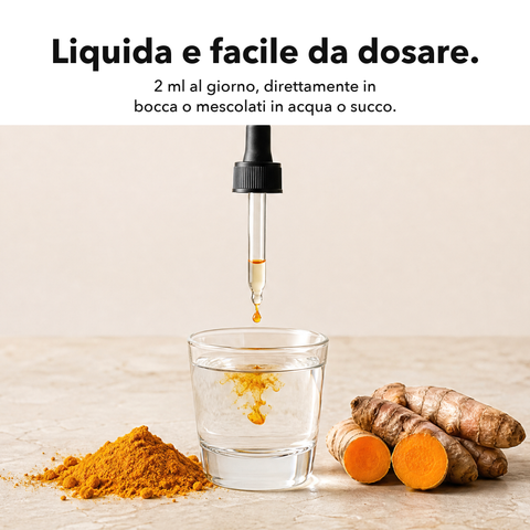 Estratto di Curcuma Liposomiale: Liquida e facile da dosare