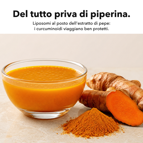 Estratto di Curcuma Liposomiale (Capsule): Del tutto priva di piperina