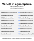 Probiotici Microincapsulati: 18 ceppi batterici in ogni capsula