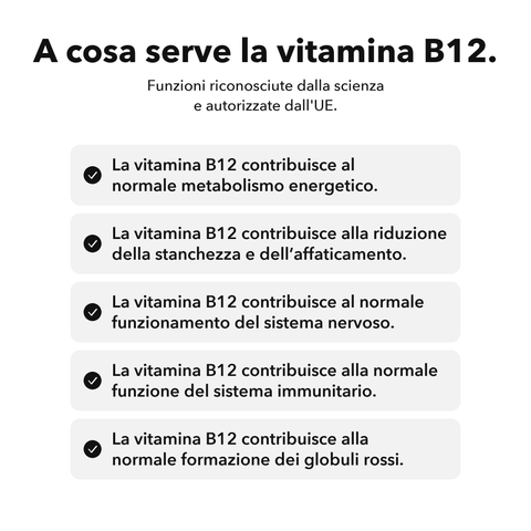 Vitamina B12 Liposomiale (Capsule): A cosa serve la vitamina B12