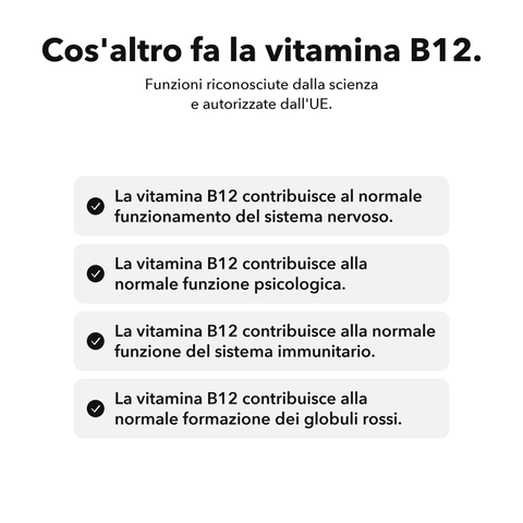Vitamina B12 Liposomiale: Cos'altro fa la vitamina B12