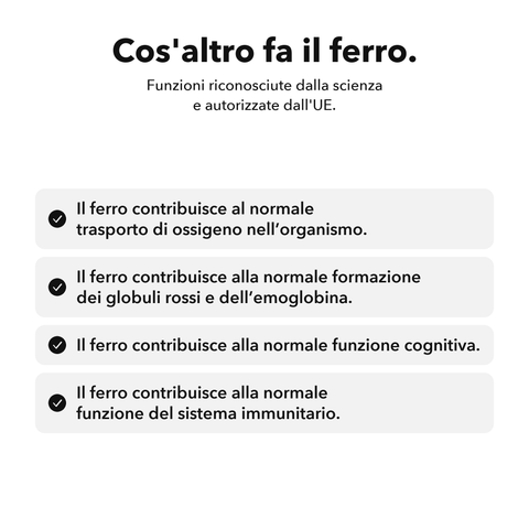 Complesso di Ferro Liposomiale: Cos'altro fa il ferro