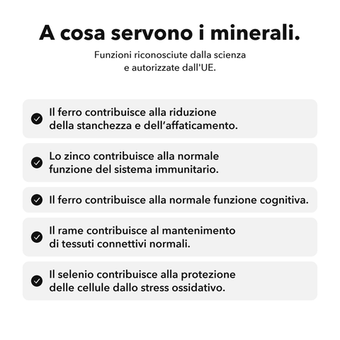 Multiminerale Liposomiale: A cosa servono i minerali