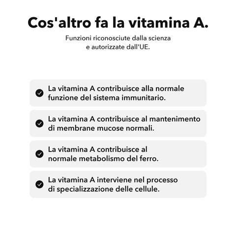 Vitamina A Liposomiale: Cos'altro fa la vitamina A