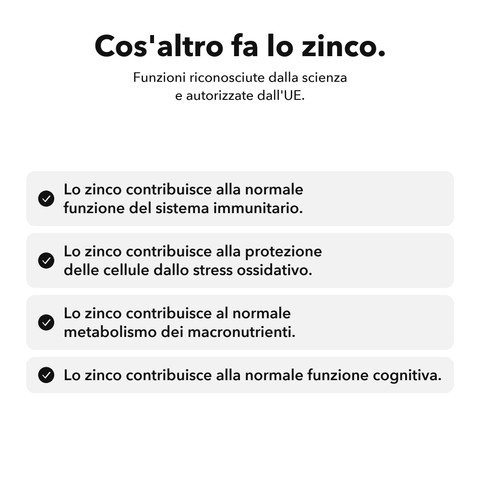 Zinco Liposomiale: Cos'altro fa lo zinco