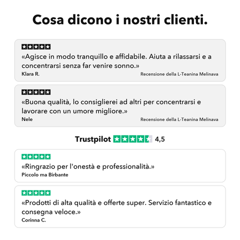 L-Teanina Liposomiale: Cosa dicono i nostri clienti