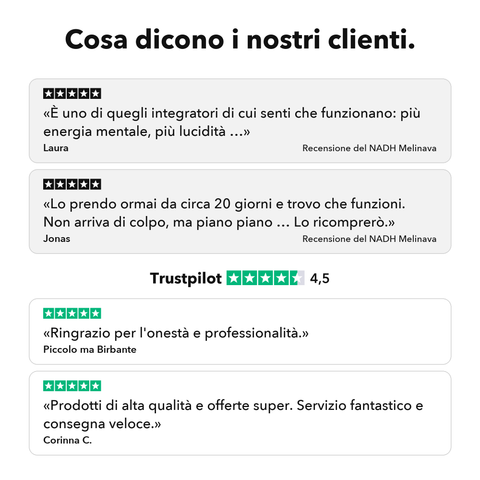 NADH Liposomiale: Cosa dicono i nostri clienti