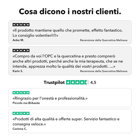 Quercetina Liposomiale: Cosa dicono i nostri clienti