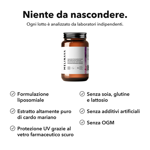 Estratto di Cardo Mariano Liposomiale: Niente da nascondere