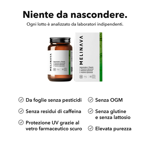 L-Teanina Liposomiale: Niente da nascondere