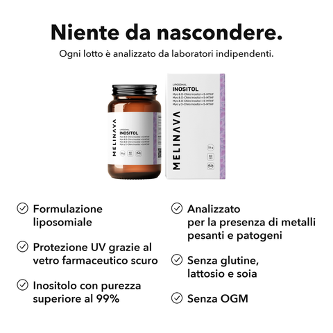 Inositolo + 5-MTHF Liposomiale: Niente da nascondere