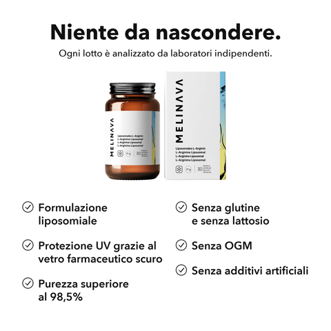 L-Arginina Liposomiale: Niente da nascondere