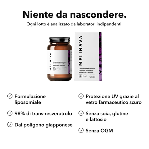 Resveratrolo Liposomiale: Niente da nascondere