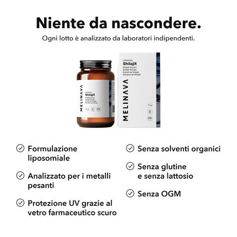 Shilajit Liposomiale: Niente da nascondere