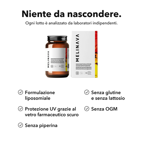 Estratto di Curcuma Liposomiale (Capsule): Niente da nascondere