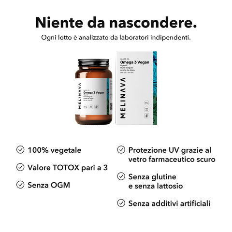 Omega 3 Vegano: Niente da nascondere