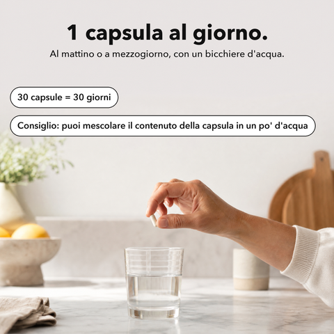 Radice di Maca Liposomiale: 1 capsula al giorno
