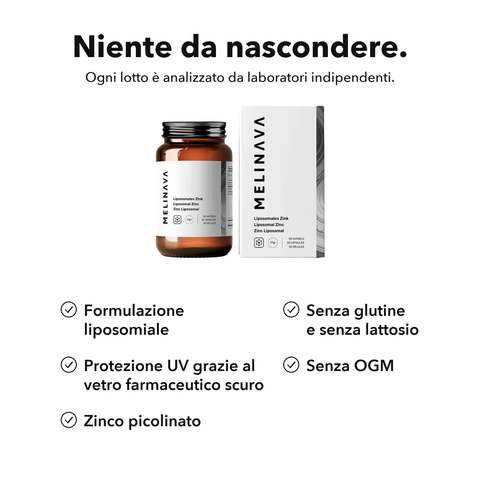 Zinco Liposomiale: Niente da nascondere