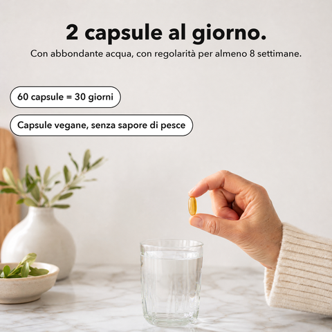 Omega 3 Vegano: 2 capsule al giorno
