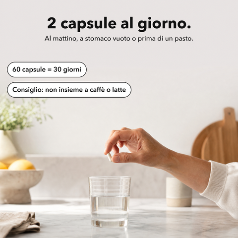 Complesso di Ferro Liposomiale: 2 capsule al giorno